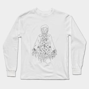 Skull Molasses and Flowers Long Sleeve T-Shirt